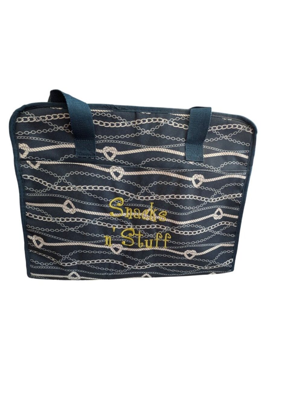 Thirty-One Snacks N Stuff Insulated Cooler Tote Bag With Nautical Chain & Rope D